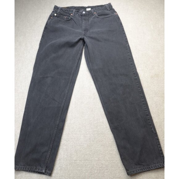 Vintage Levi's 550 Jeans 36 x 33 Black Zip Fly Relaxed Taper 1998 - Picture 1 of 11